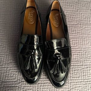 Franco Sarto loafer black patent leather size 9